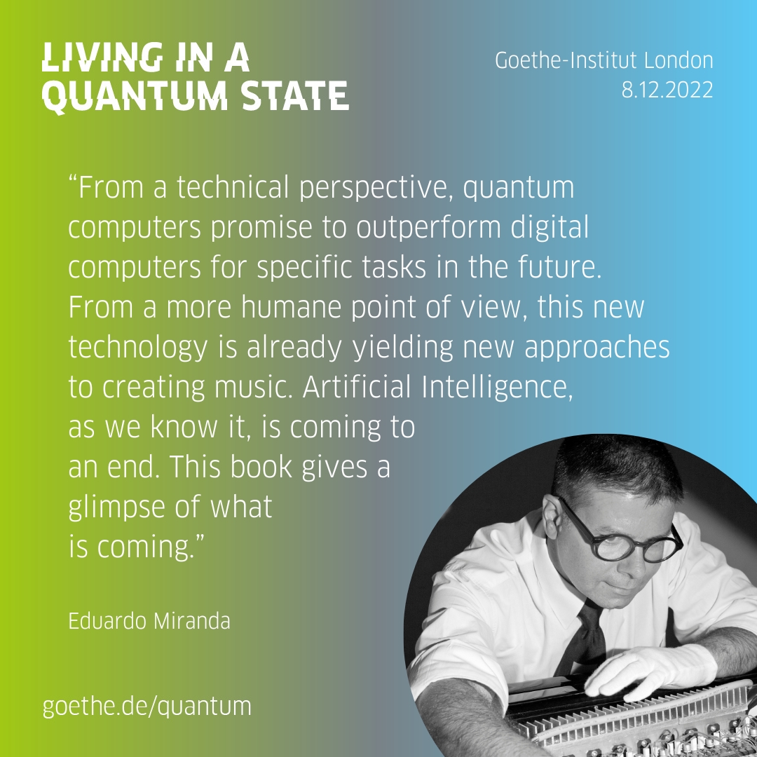 #Computers have evolved to become an essential part of the #Music industry. Now, #QuantumComputing offers the potential for a further technological leap. Join us on 8.12 (7 PM) for a book launch and performance by @bio_computer! 🎶🖥️

More info &amp; tickets👇
goethe.de/ins/gb/en/ver.…