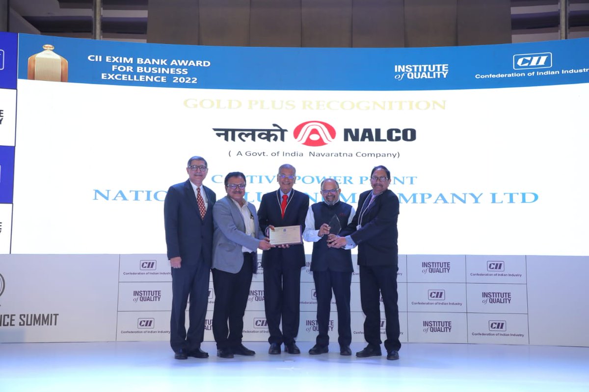 CII_IQ's tweet photo. Captive Power Plant @NALCO_India has been recognized Gold Plus under CII EXIM Bank Award 2022

#cii #instituteofquality #excellencesummit #event #awards2022 #business #Inspiration #SocialMedia #esevent #summit https://t.co/jKDKpz6JKM