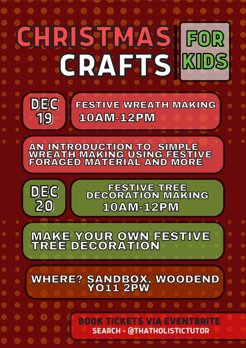 crescent_arts's tweet photo. ๐ Local gardener and artist Meg Woodward-Hay who we collaborated with on dear plants... brings us some eco friendly CHILDREN'S workshops!๐
For more information and to book your tickets follow the link;
https://t.co/1ZyMK0lSzI
#creativecoast
#childrensworkshops
#sandbox https://t.co/YtM0adNDd9