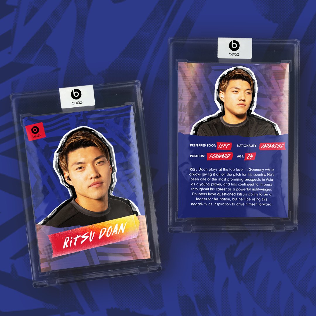 Team Beats as rare football cards. Which ones are your favorites? ⚽️ #DefyTheNoise

@BukayoSaka87 @SergeGnabry 
#KingsleyComan @doan_ritsu