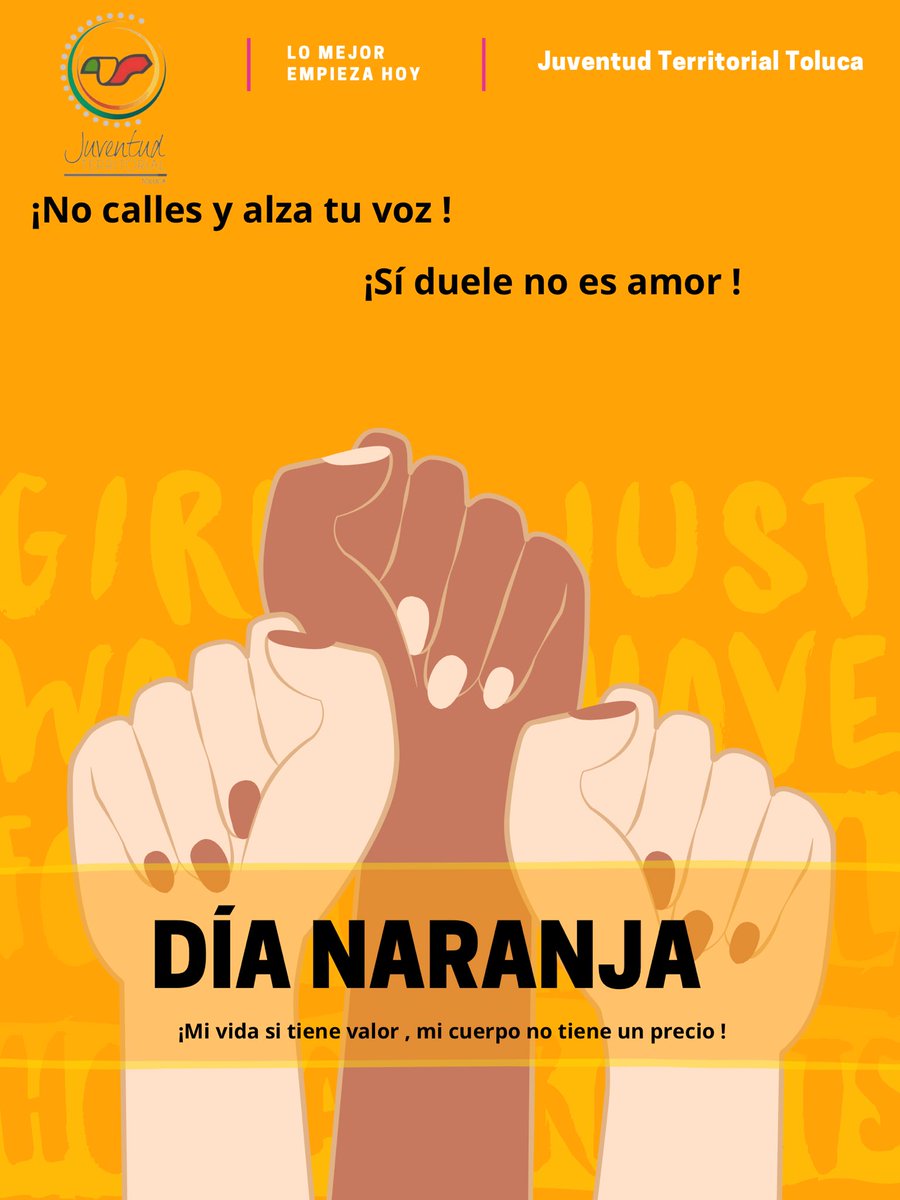 TolucaJuventud's tweet photo. Día Internacional para la Erradicación de la Violencia contra las Mujeres 🙌🏻
#CeroToleranciaALaViolencia
#PonleAlto #ALaViolencia https://t.co/C6UgLk75Aa