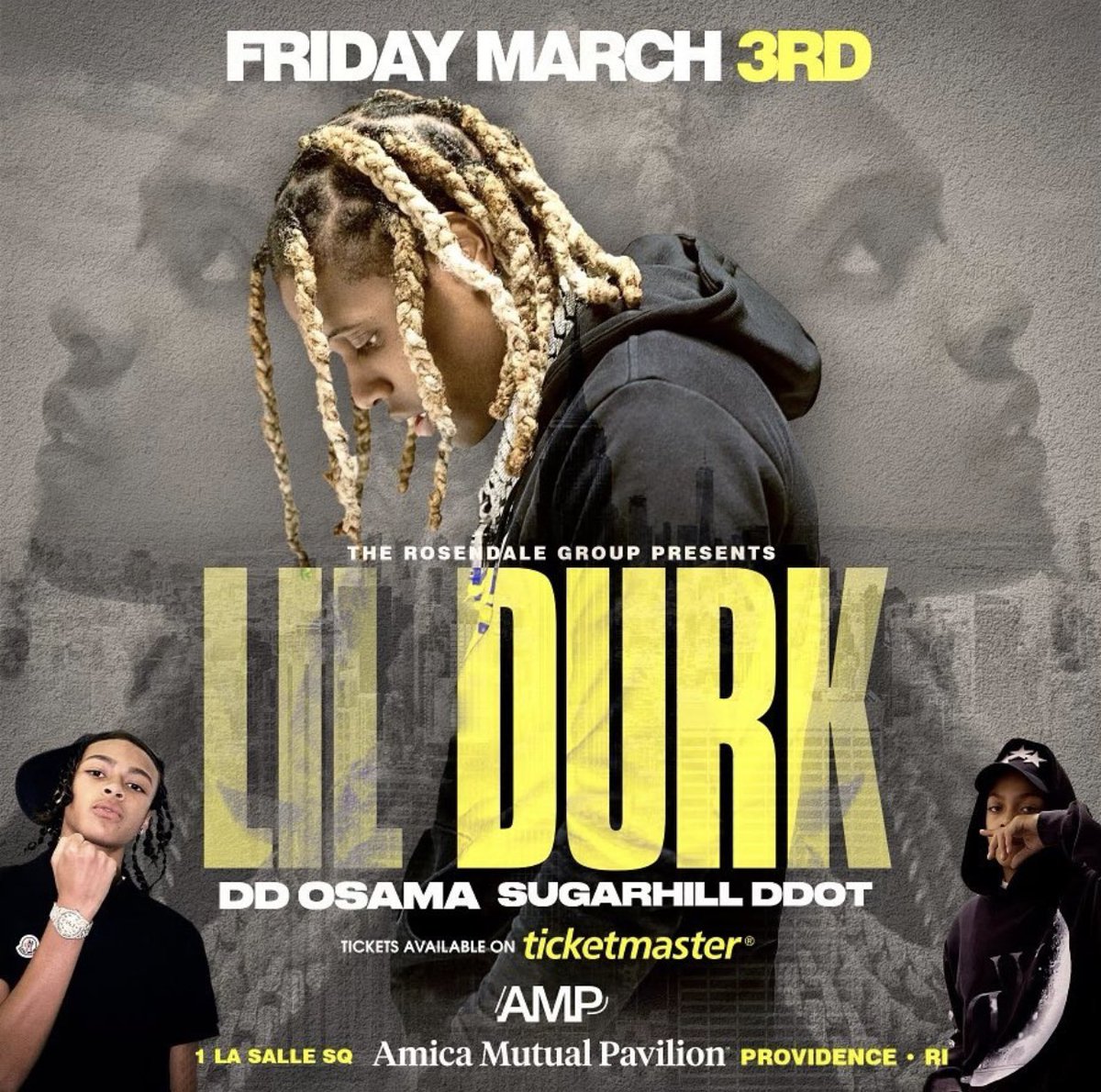 realddosamaa's tweet photo. TOLD YALL THEM BIGGER SHOWS WAS GON ROLL IN😈🔥🔥🔥 MARCH 3RD WE IN RHODE ISLAND WITH DURK WE GON T UP TICKETS GO ON SALE DECEMBER 2ND ‼️ MEET US THERE @Sugarhilllddot https://t.co/CiKwo7xTlQ