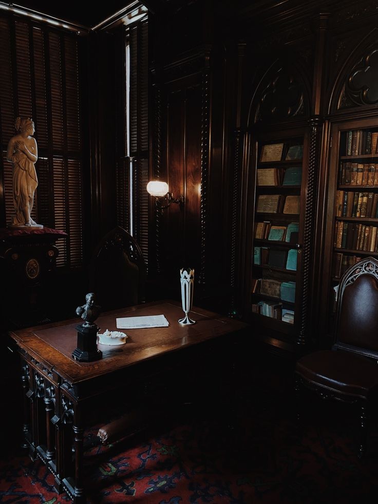 ???????????????? ???????????????????????????????? ???????????????????????? on Twitter "a dark academia home library ????"