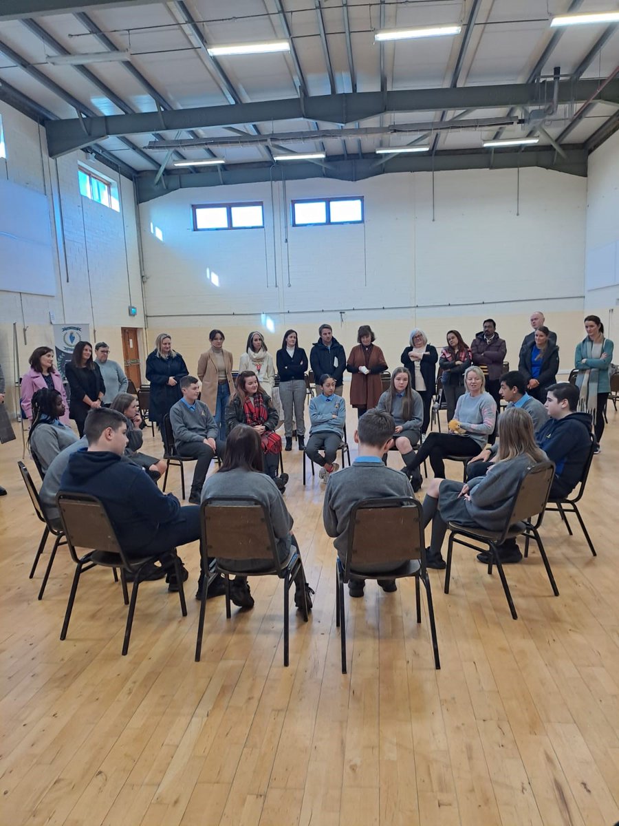 twcdi's tweet photo. CDI were delighted to cohost with @tusla on a very special event today showcasing &amp; celebrating all things #RestorativePractices. The wonderful students from @stmarkscs1977 demonstrated a live #RestorativeCircle! https://t.co/0DN4qV961c