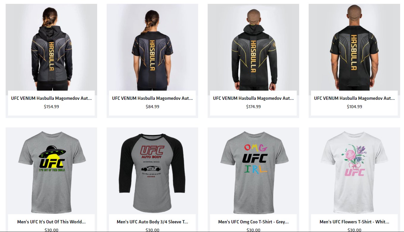 Shop All UFC Men's Merchandise & Clothing