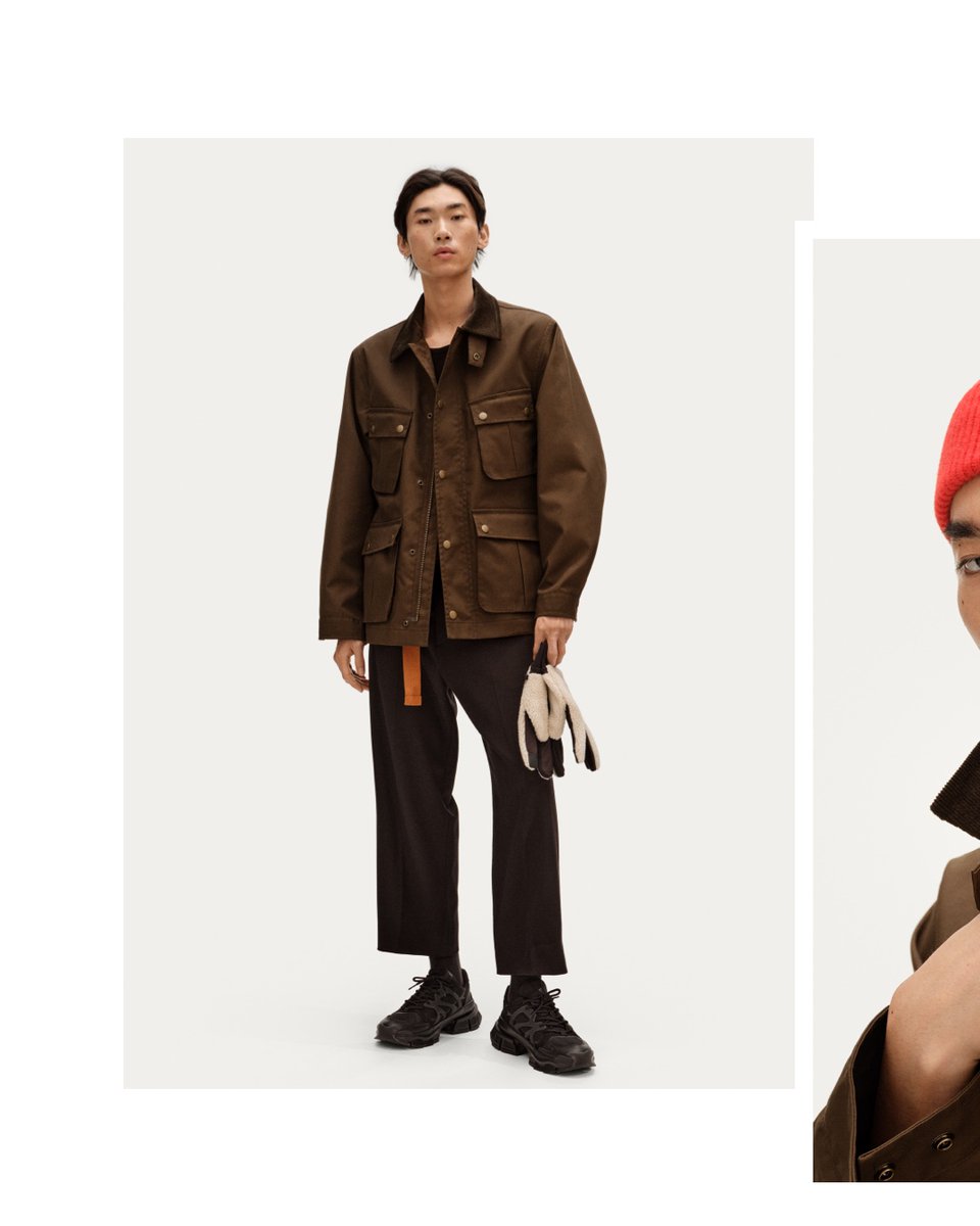 hmjordan_'s tweet photo. WINTER LOOKBOOK | CASUAL
The outdoors are in. Make room for classic country staples like the waxed cotton jacket in your city wardrobe. #HMMan
دليل إطلالات موسم الشتاء | إطلالة عملية
لا غنى عن ارتداء الق��ع الكلاسيكية مثل الجاكيتات القطنية لتتمتع بحلّة عملية مذهلة. #HMMan https://t.co/dhZooGzpC4