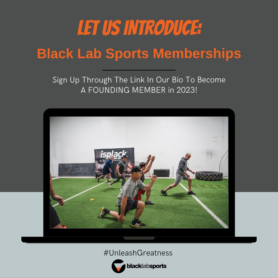 Let Us Introduce:

Black Lab Sports Memberships!

Starting in January 2023 we will support our community even more by offering memberships to our sports performance facility as well as personal/business development programs, and to our Co-Working hub.

We are on a mission to i...