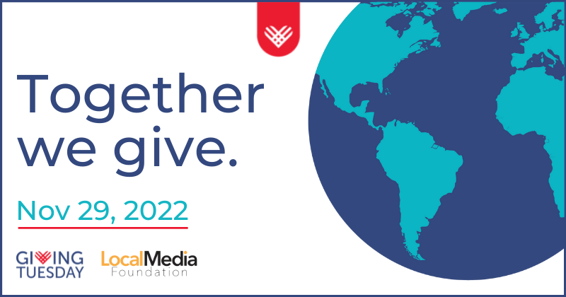 LocalMediaAssoc's tweet photo. After Black Friday, Small Business Saturday and Cyber Monday --- make sure there’s still something left to support local news this #GivingTuesday. Donate to #LocalMediaFoundation to fund projects that reinvent business models for news. https://t.co/WiolGS8XzY https://t.co/2MJ1RnvXmu