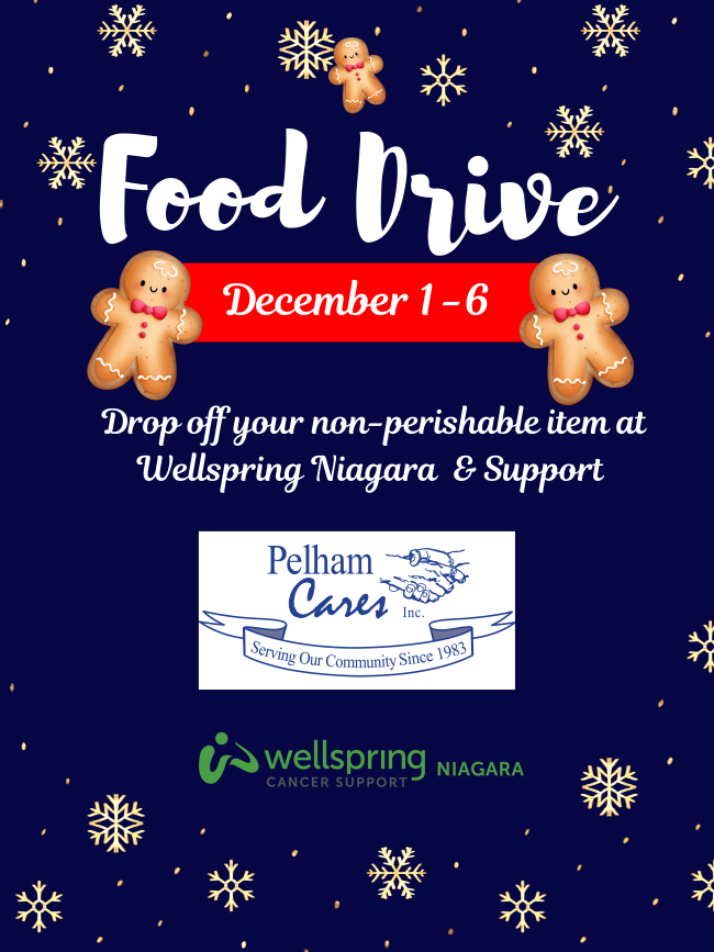 Wellspring Niagara collecting non-perishable food items on behalf of Pelham Cares. 
Help us as we support our community! #pelhamcares