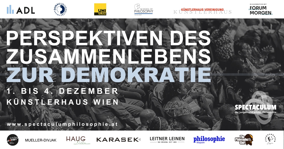 COUNTDOWN für Perspektiven des Zusammenlebens: Zur Demokratie! Von 1. bis 4.12. veranstalten wir mit der School of Philosophy und der Gesellschaft bildender Künstler*innen Österreichs ein Symposion. #Demokratie wissenschaftlich und künstlerisch betrachten: bit.ly/Symposion_Pers…