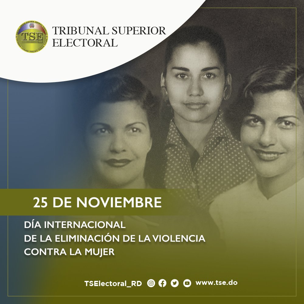 TSElectoral_RD's tweet photo. #EfemeridesTSE | Hoy 25 de noviembre se conmemora el Día Internacional para la Eliminación de la Violencia contra la Mujer, una iniciativa encaminada a prevenir y eliminar la violencia contra mujeres y niñas en todas las partes del mundo. ⬇️ https://t.co/fXs4rU06MP
