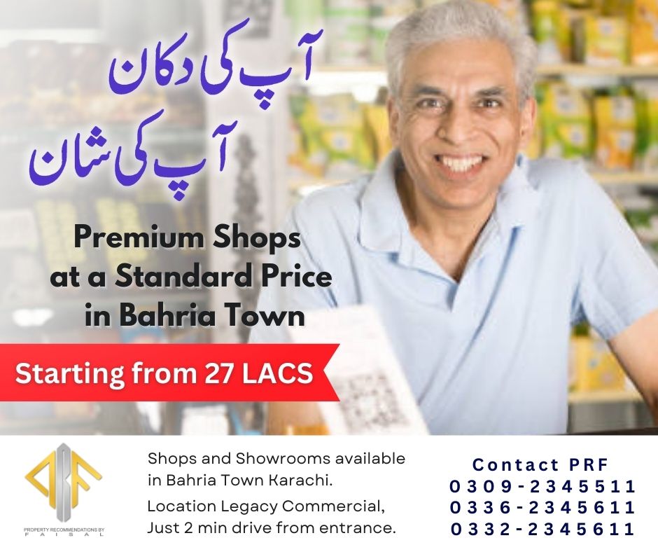Exclusive Offer By PRF To Be Owner Of Best Shop/Showroom In Behria Town Karachi " Wo Bhi Sirf 27 Lacs Main Or Zindagi Guzarye Shan Se". So Hurry Up And Book Your Shop/Showroom Now.
Contact Detail:
PRF
 0309-2345511
 0336-2345611
 0332-2345611
#propertyforsale #bahriatownkarachi