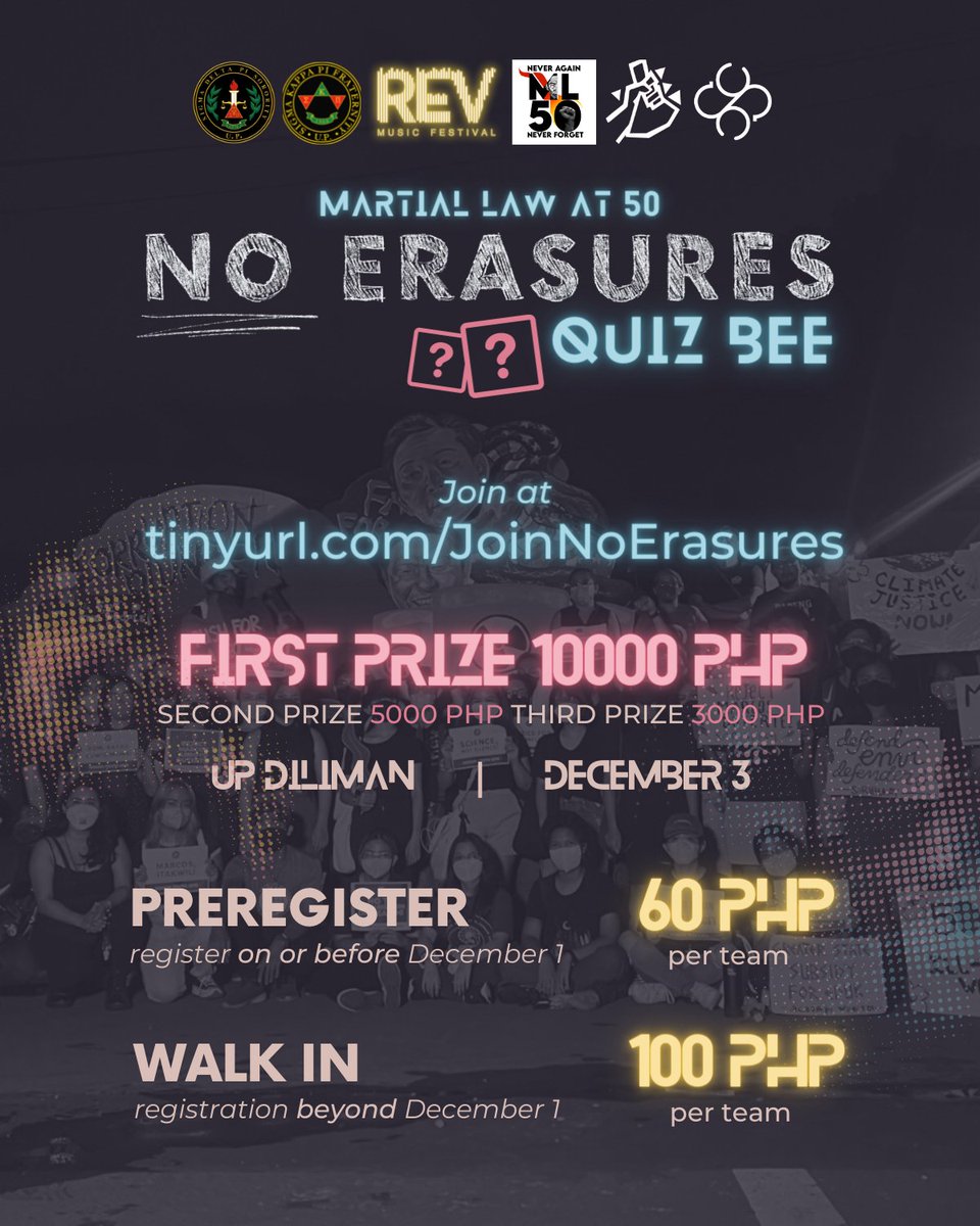 Have you pre-registered yet? 👀 You can still pre-register until December 1! After December 1, your registration will be considered WALK IN.

Join now at tinyurl.com/JoinNoErasures! Participation is open to college students only.

#NoErasures
#ML50