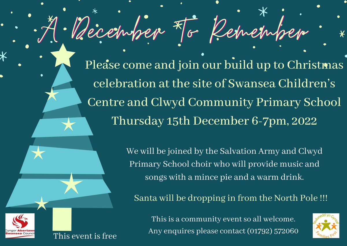 Familycentre3's tweet photo. Come along and join in the festivities on December the 15th @ClwydPrimary everyone is Welcome. https://t.co/eDQOUUeVAi