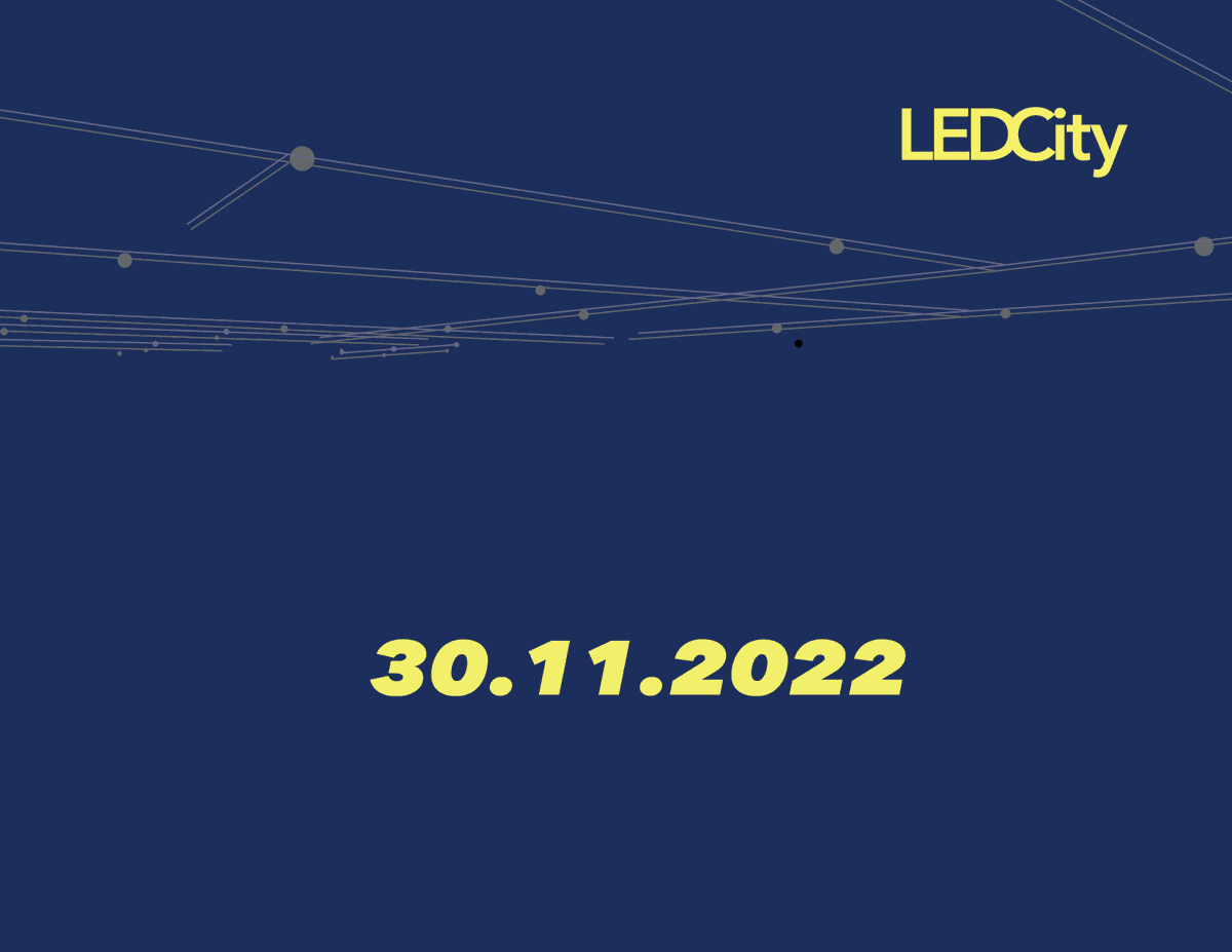 LEDCity_io's tweet photo. Mark the date: 30.11.2022 🚀
We will announce something special! Can you guess what it is? Stay tuned and excited! ✨
#LEDCity #cleantech #startup #comingsoon https://t.co/4RhAZU9PkV