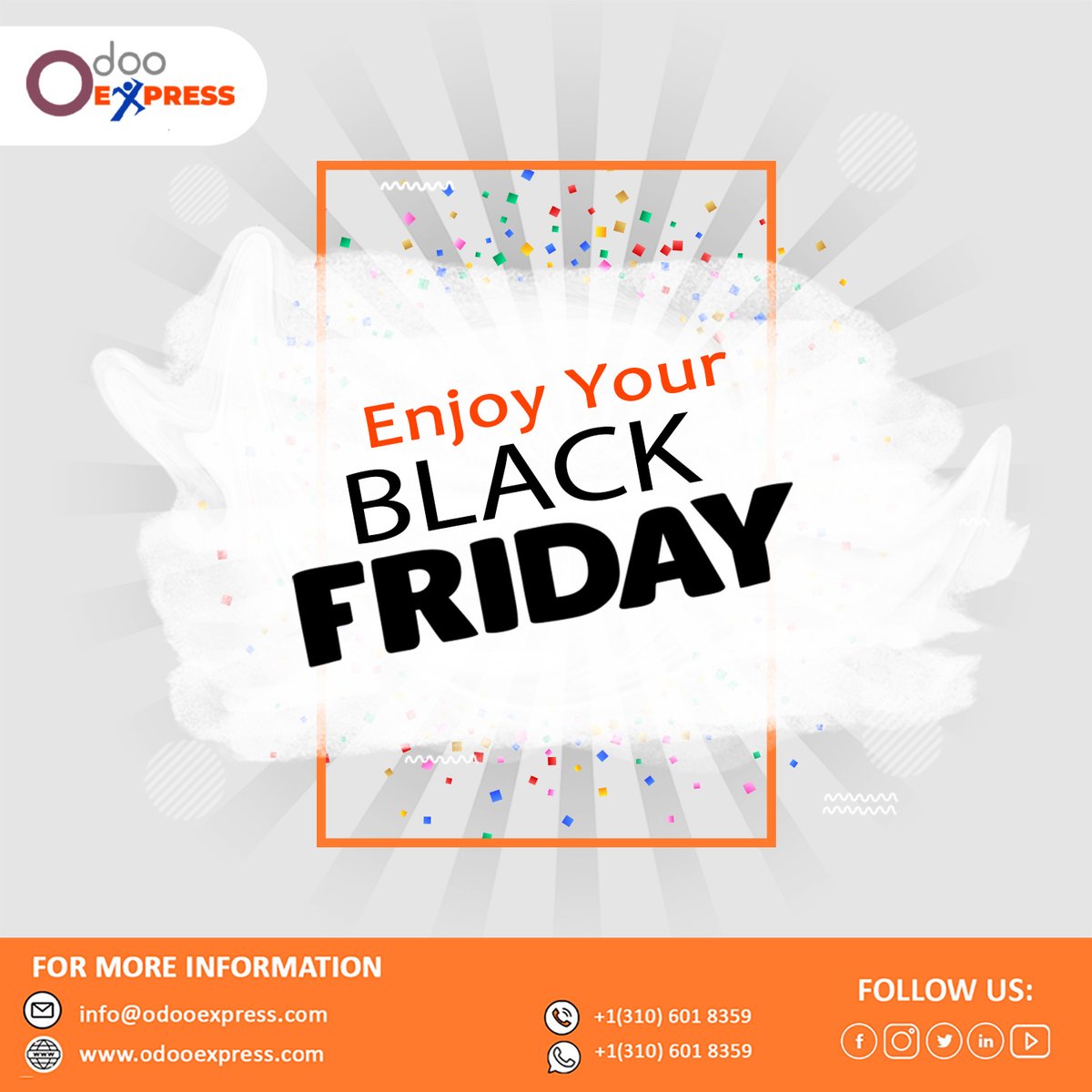 odoo_express's tweet image. Enjoy the black your black friday, and don’t miss the black friday sale fun.
.
#blackfriday  #blackfridayshopping