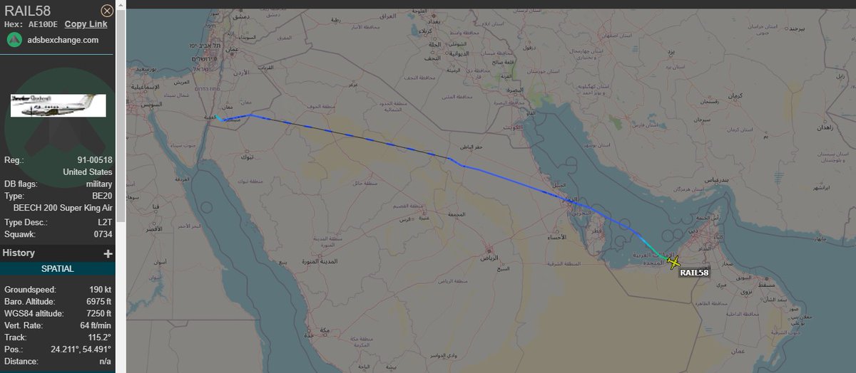 Laurent_Le_Bloa's tweet photo. Special Electronic Warfare RC-12P GUARDRAIL landed #Djibouti 
I was tracking aircraft since it crossed Atlantic Ocean
@RAbdiAnalyst @Abdi678 @G_OnTheGround @ATCprowler @kinjeketile @OAbraar @EastAfricanWild https://t.co/K7Y5oDVuOR