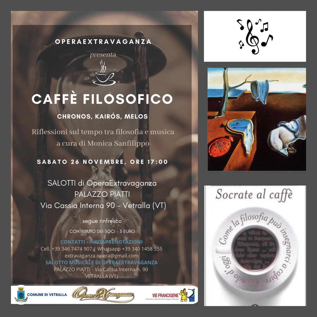 Caffè filosofico, il tempo tra musica e filosofia