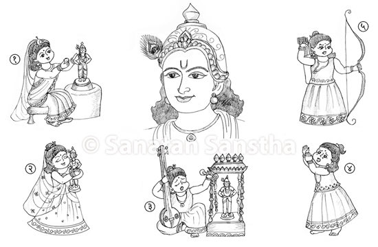 Bal Gopal Sketch Art Print by Melissa Vijay Bharwani - Pixels