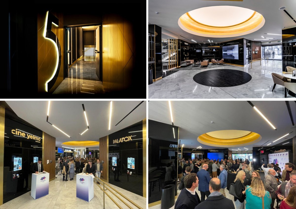 ¡Muchas felicidades a <a href="/CineYelmo/">Cine Yelmo</a> por su 40 aniversario celebrado en Cine Yelmo #Luxury Palafox en #Madrid!

Estamos muy orgullosos de que este #espaciointerior diseñado por <a href="/CTMadridStudio/">Chapman Taylor</a> haya acogido este acto de celebración.

lnkd.in/gt3bvnW

#diseñodeinteriores