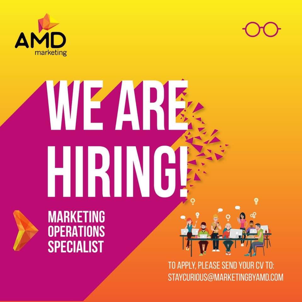 MarketingbyAMD's tweet photo. #Marketing Operations Specialist #jobopportunity.

Join our team at AMD!

Closing date: Dec 10th. Share, apply &amp; tag suitable candidates.

#CuriosityScienceCraft.

#SudaneseMarketingProfessionals. #Sudan.
#Innovation. #StrategicMarketing. #Branding. #Creative. #Advertising. https://t.co/MBcnbrws24