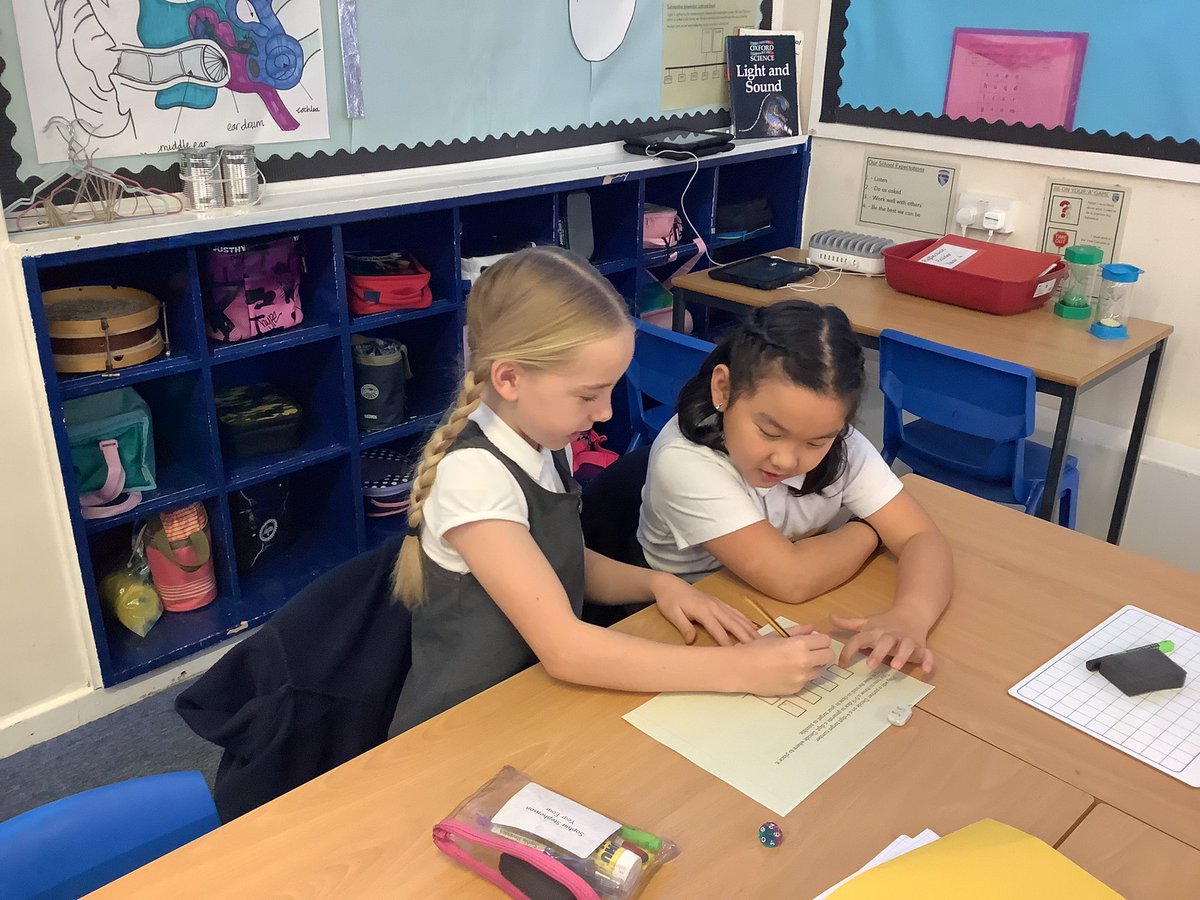 PenkethPrimary's tweet photo. In Maths this morning Year 4 have been practising using formal methods of addition. Working in pairs they had to set a four digit target and by rolling a dice they had to make two four digit numbers that would create their target number. #first4maths https://t.co/4GbrHP5O0V
