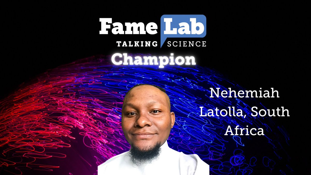 Nehemiah Latolla from South Africa is the FameLab International Champion 2022 ⚗️🎉 Congratulations @miah_river 🎊
