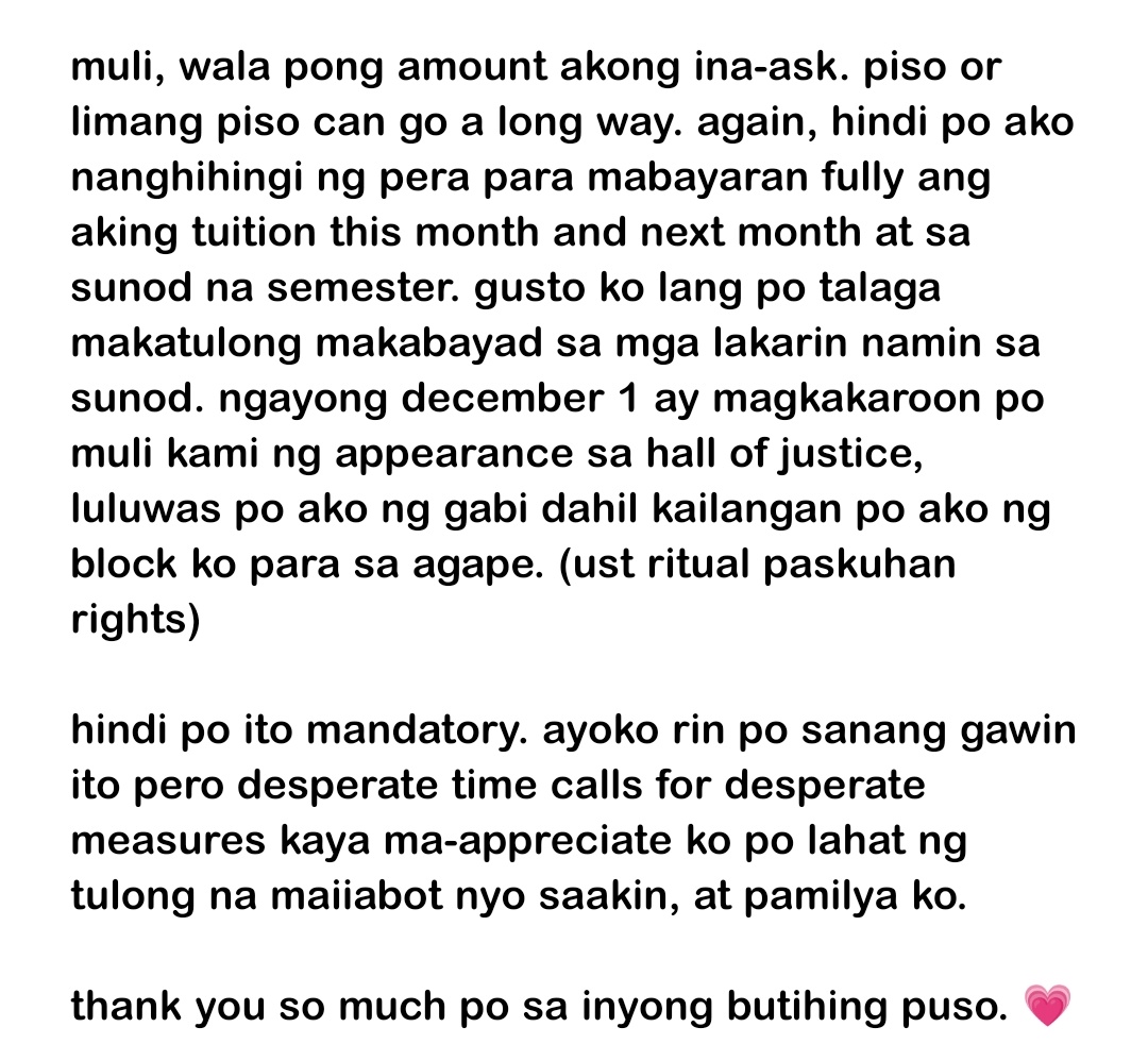 tw // rape , sexual assault , harassment . 

take your time to read and sana if dumaan po sa timeline ninyo ay mabigyan ninyo po ako ng panahon para mabasa ito. hindi po ako magsasara pero transparency na po ito ng pinakaganap ng buhay ko ngayon.
