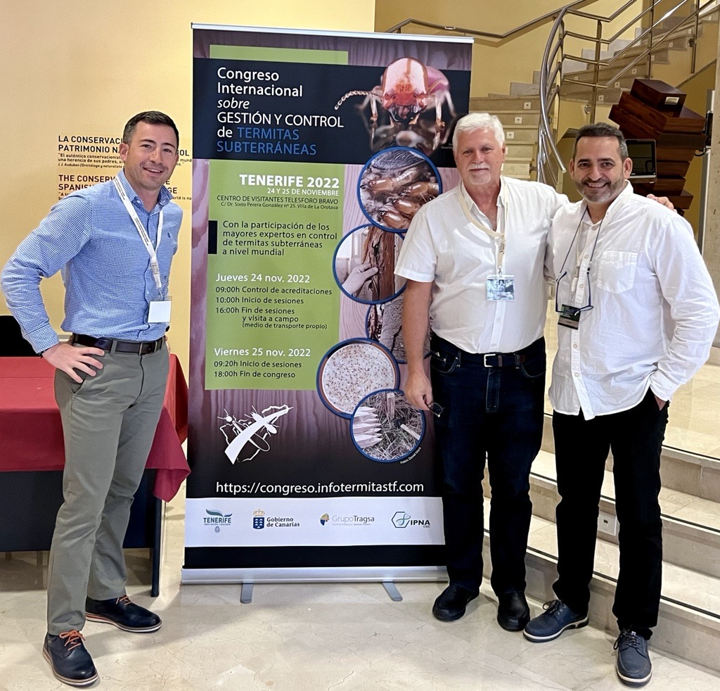 sanitrade_sl's tweet photo. Asistimos con @SentriTech al Congreso Internacional sobre Gestión y Control de Termitas Subterráneas en Tenerife 🐜🐜#termitas #reticulermes #controldeplagas #Sentritech #SiempreActivo https://t.co/AZmETlWuFw