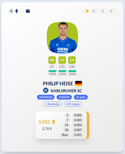#Giveaway &amp; #Pick #Sorare Philip Heise!! 🟡🎁 

To participate:
🔹Follow
🔹RT

⏰ 29/NOV/22 12h UTC + 1
🎉 GL everybody! 🎉