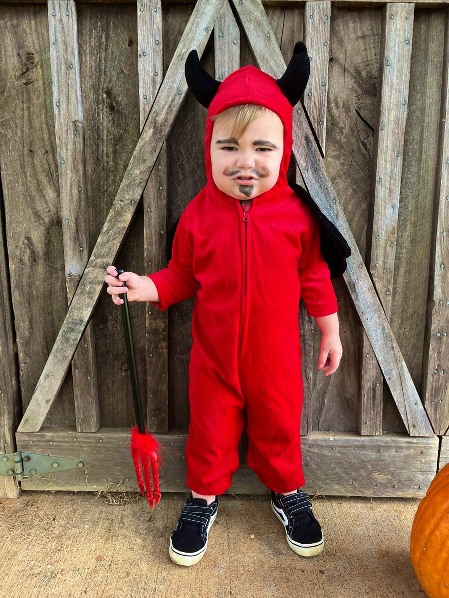 Amanda_Face101's tweet photo. There definitely wasn’t anything evil about this little Devil of mine on Halloween 😂 https://t.co/JJnaWWHC1Z