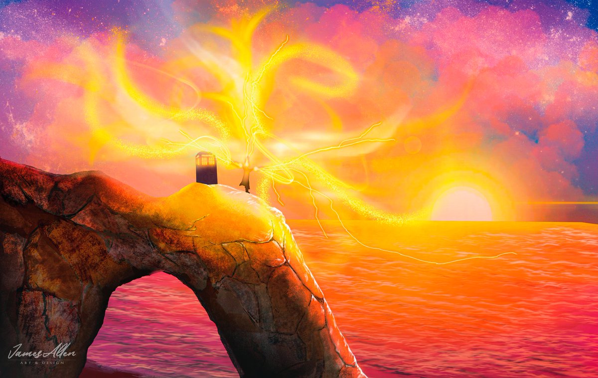 bbcdoctorwho's tweet photo. "Going to take in one last sunrise..." 🔥 #FanArtFriday

🖌: @ArtJallen https://t.co/mTp6W6ijX5