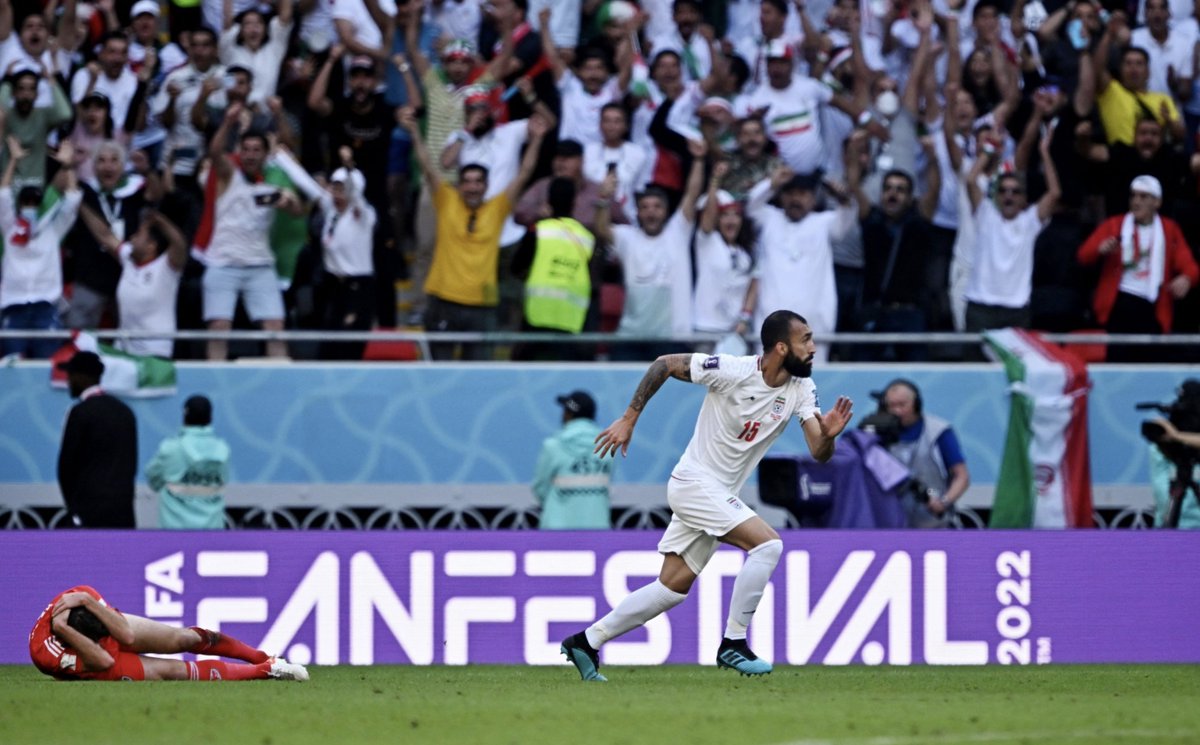 guardian_sport's tweet photo. FT! Wales 0-2 Iran

Iran strike twice deep, deep into added time to claim World Cup victory https://t.co/lLPoQ1GcsC https://t.co/qln1O7TvhJ