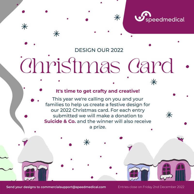 There's only 1 week left to enter our Christmas Card Competition 🎄! 

Send your design entries either as a photograph via email to commercialsupport@speedmedical.com or through the post to our head office again, addressed to Commercial Support Christmas Card Competition.

Fo....