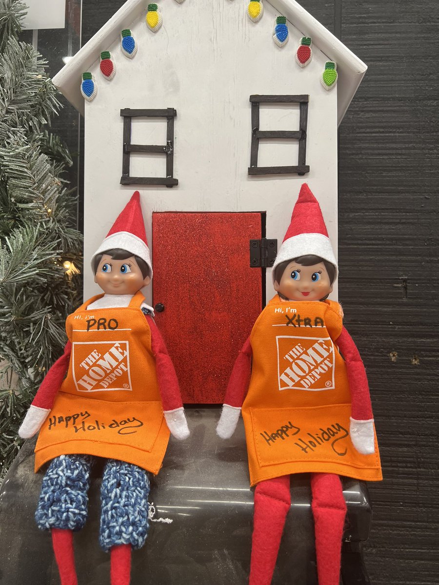 Look who came to help us at the Littleton NH Home Depot store 8539. Meet Pro and Xtra our little Elf helpers. They are here to help until Christmas Eve. 🎄🎅🤶🎄@8539LittletonHD @stevenlongmoor1 @EgregoryHD
