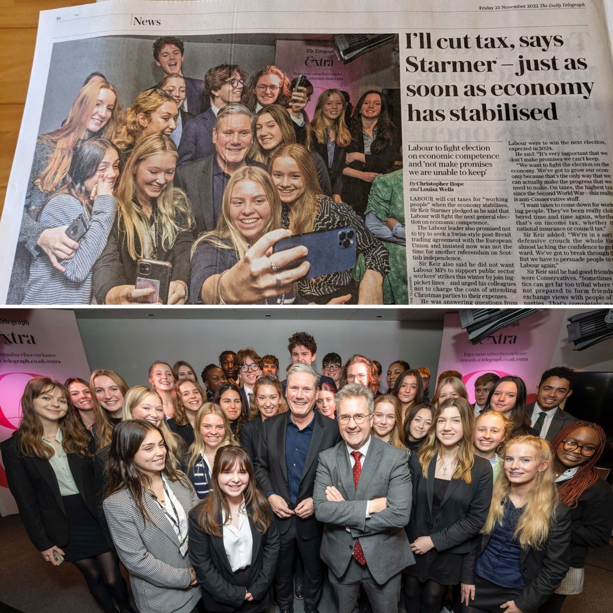 MissB_at_StGs's tweet photo. Yesterday some of our Year 13 Politics students got to interview the leader of the opposition Sir Keir Starmer. They asked some incredible questions - you can read more about it in today’s Telegraph and can listen to the podcast in full via this link https://t.co/9om9mtdW9P “ https://t.co/ejgkPIebeU