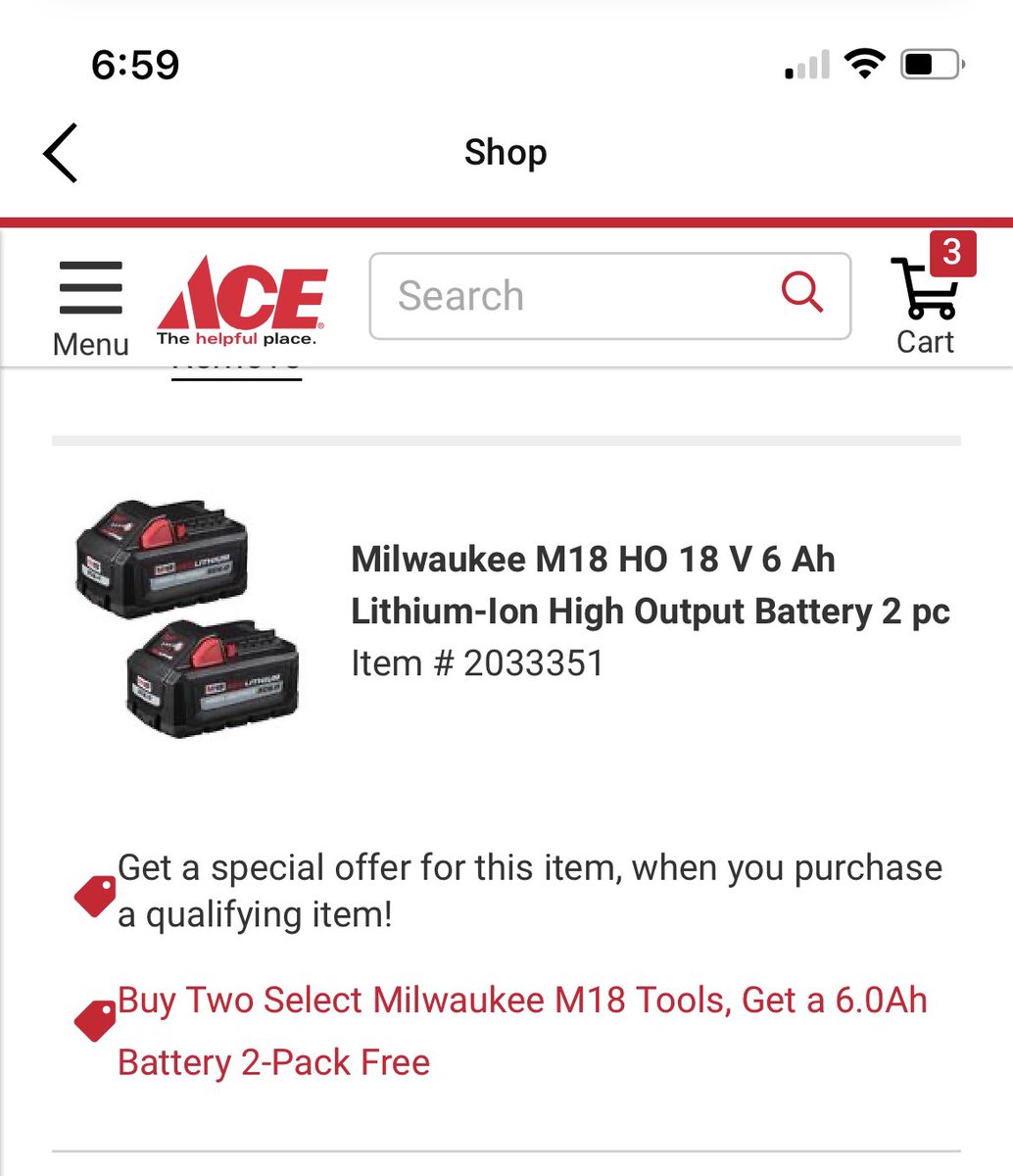 zone_tool's tweet photo. IF you can buy more than $100 in gift cards +Rakuten, you can do well on the promos. Remember the dbl battery promo w/eRebates? You can get the Recip and light &amp; (4) 6.0 batteries for $291. The batteries are about $75ea of FB. https://t.co/cSJNrsJCEr
