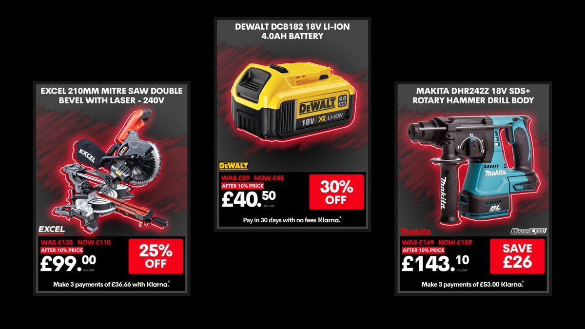 Tools4tradeUK's tweet photo. You will never know until you check it out! 🥰

That's right! It's BLACK FRIDAY!🤩

We're offering 150 deals and 10% OFF on any product you buy! Sounds exciting, don't you think? 

Check it out today- https://t.co/QHCzRuxeTh

#blackfridaydiscount #blackfridayspecials #tools4trade https://t.co/yUTJYxeWPo