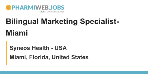 PharmaNewsUS's tweet photo. Bilingual Marketing Specialist- Miami
https://t.co/KNE5W5jU9I
- Miami, Florida, United States
- Competitive
- Syneos Health - USA
#USPharma #USLifeScience #USBiotech #USClinicalResearch #PharmiWebUS https://t.co/6vQjThWb7F