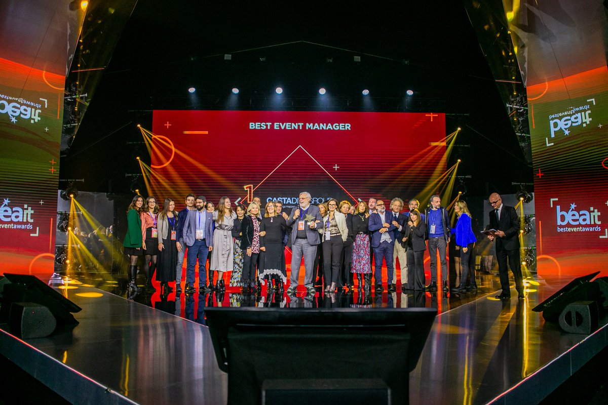 CastaDivaGroup's tweet photo. @CastaDivaGroup è stata protagonista della cerimonia di premiazione del @BEA_Italia , la rassegna di @ADCGroupItalia dedicata al mondo degli eventi e della #livecommunication.
Andrea De Micheli, è infatti stato premiato come “Best Event Manager”. https://t.co/eStlKeG2am