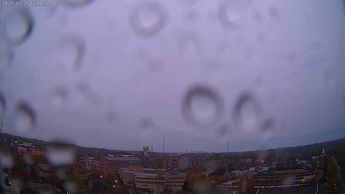 UNC Greensboro at sunrise and it's 48.8 F.