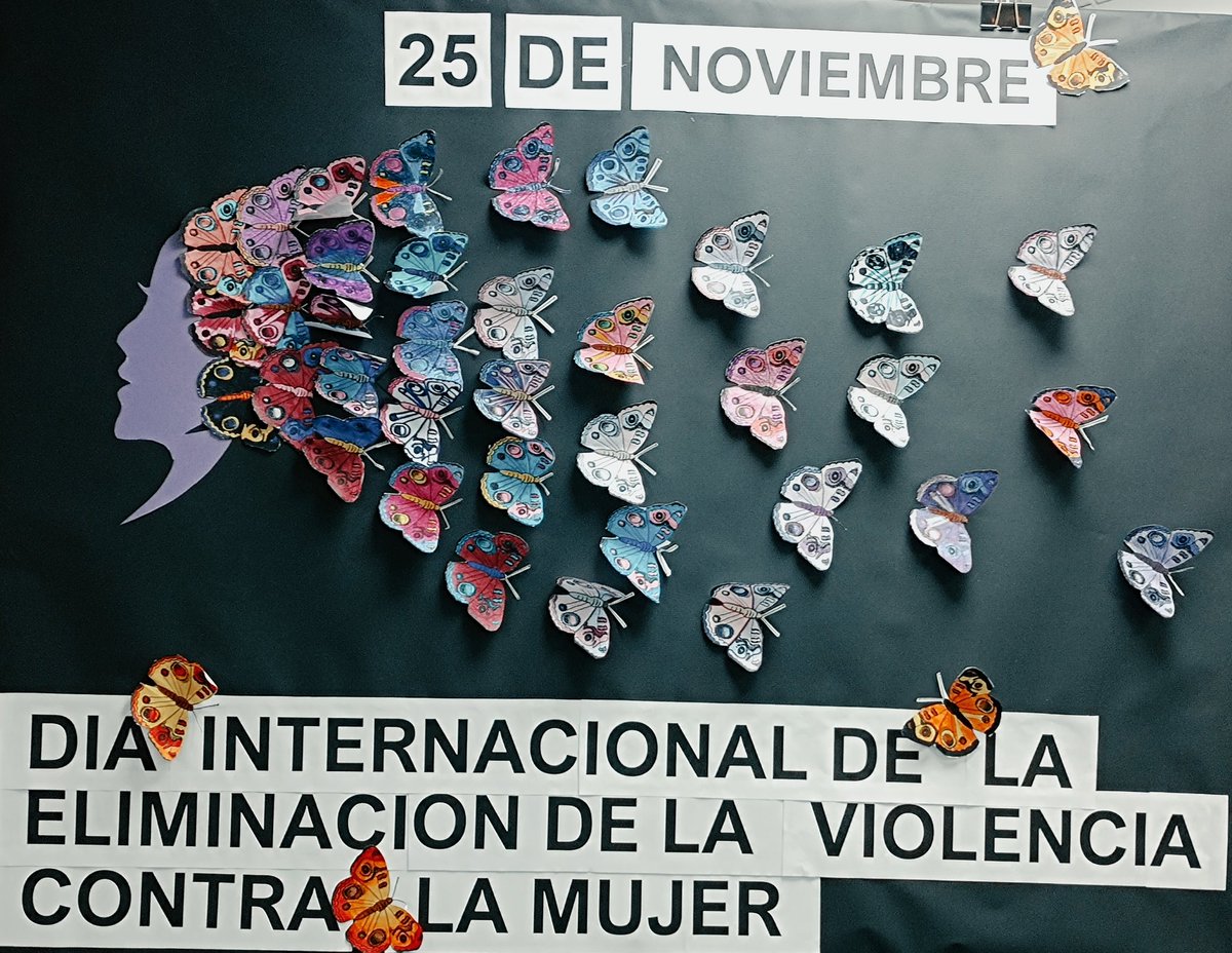 iesmhernandez's tweet photo. En el #iesmiguelhernandez como siempre contra la violencia machista #DiaContralaViolenciadeGenero https://t.co/oIf9IaLT7K