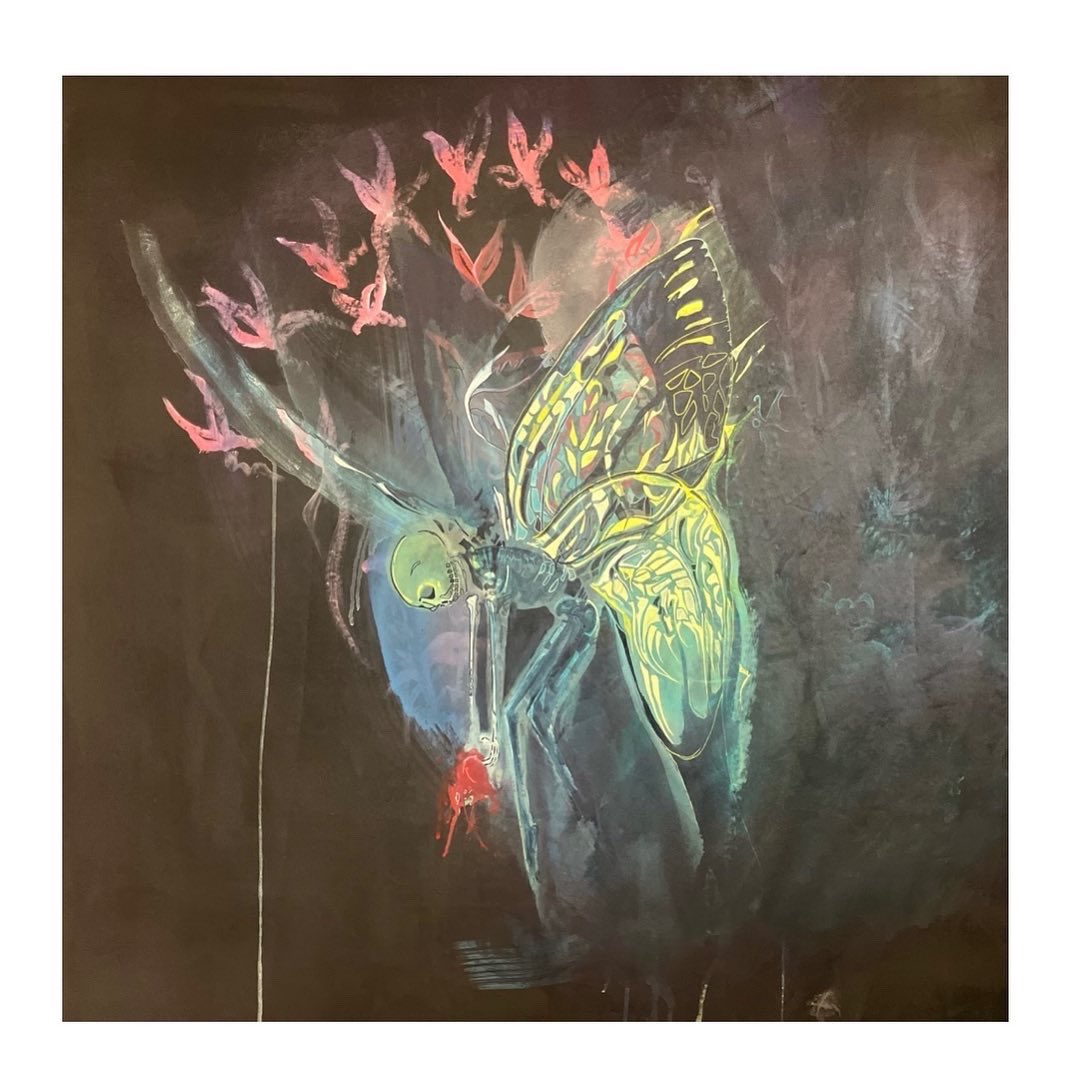 olivander5's tweet photo. #annelindner
#soulforsale
#wip
#workinprogress
#wings
#skull
#butterfly
#soul
#art
#fineartist
#fineart
#finearts
#contemporaryart 
#contemporarypainting https://t.co/KERxr65pJh