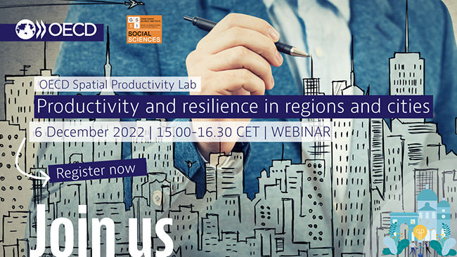 OECD_local's tweet photo. How are economic #resilience and productivity
linked?
How can regions and cities turn around and stay resilient?
Join our next #SpatialProductivity Lab webinar
🗓️ 6 December, 3:00 PM CET
🔵 Register: https://t.co/ERRmj0521C https://t.co/S5ihDUCaxn