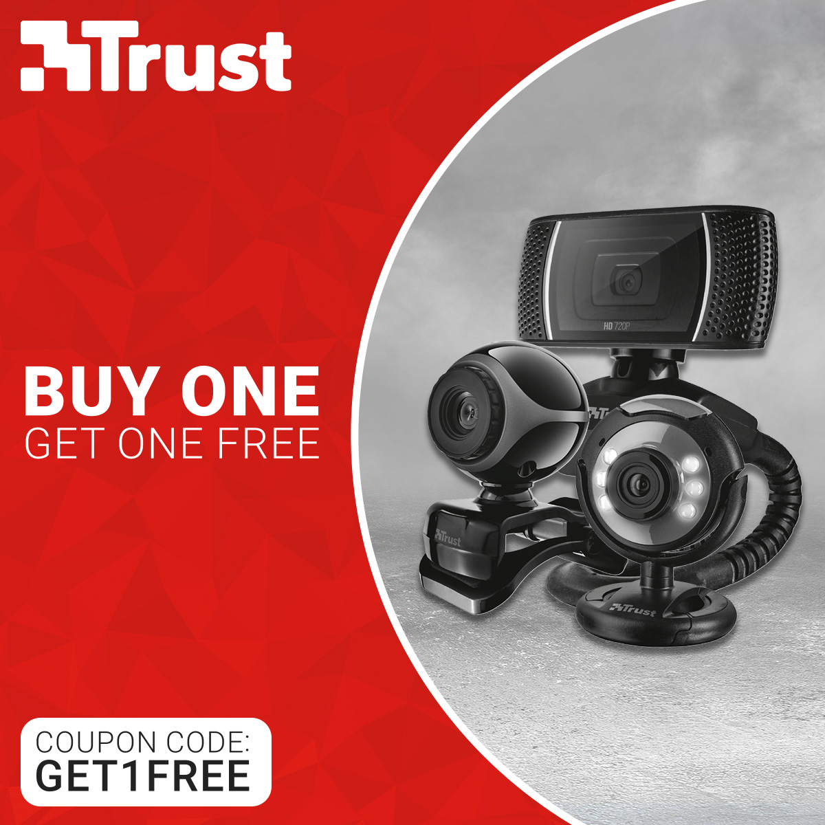TriggerCraft1's tweet photo. BUY 1 GET 1 FREE on Trust Webcams! 

Enter the coupon code at checkout &amp; we will add a second webcam to your order! 

Follow any one of the links:
https://t.co/w01eV5wmYE
https://t.co/tZ9h3ANaff

Happy Shopping!

Team Trigger 

#webcam 
#streamer 
#blackfriday https://t.co/aHrScDp7zF