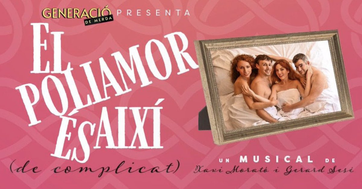 El musical EL POLIAMOR ÉS AIXÍ (DE COMPLICAT) llegará al <a href="/eixampleteatre/">Eixample Teatre</a> de #Barcelona el 1 de diciembre. No te pierdas la #crítica que <a href="/NormanMarsa/">Norman Marsa Lopez</a> realizó en su anterior paso por el <a href="/aquitaniabcn/">AQUITÀNIA TEATRE</a> ow.ly/6PFH50LNyN6 <a href="/xavimorato/">Xavi Morató</a> <a href="/gerardsese/">Gerard Sesé</a> <a href="/GeneracioDM/">Generació de Merda</a> #ElPoliamorÉsAixí
