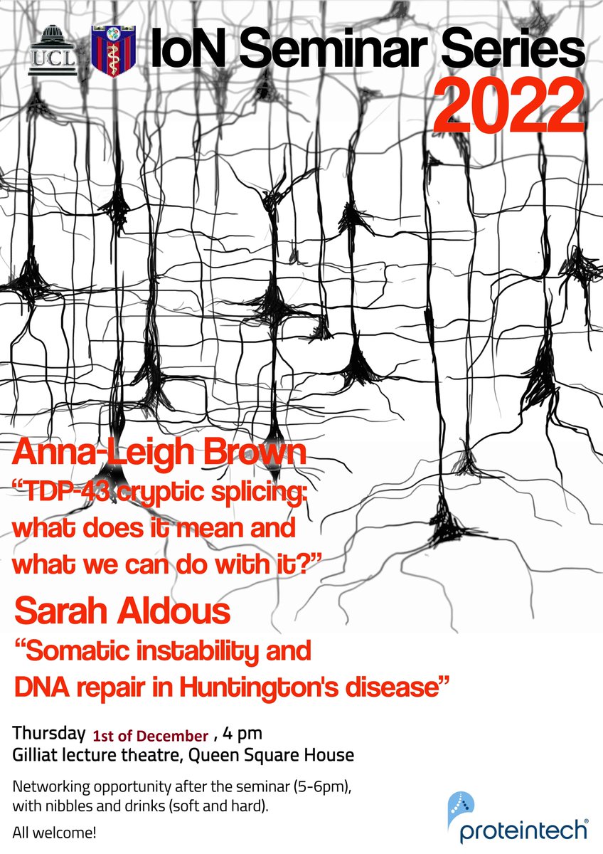 come along and join us next week for interesting science and networking at <a href="/UCLIoN/">UCL Queen Square Institute of Neurology</a> 👇