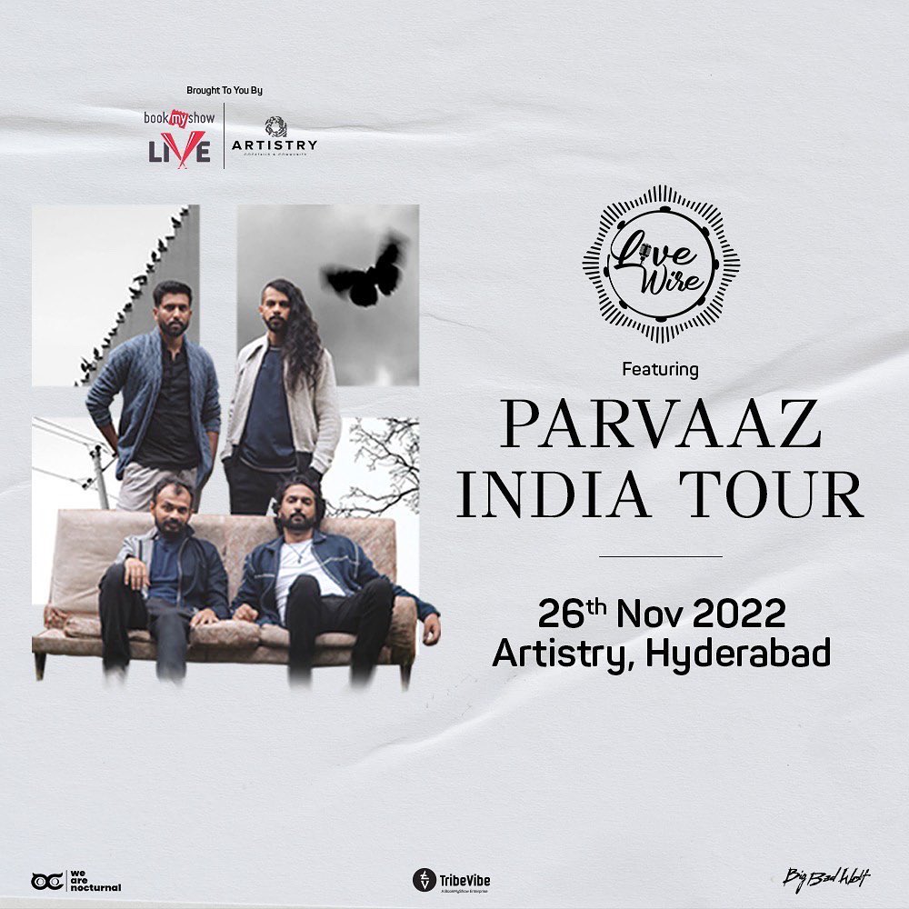 ArtistryLiveX's tweet photo. Progressive rock band @parvaazmusic live at Artistry, Hyderabad on Saturday, November 26. Tickets: https://t.co/kxfcqb6DbO https://t.co/bQP7hRaRiA