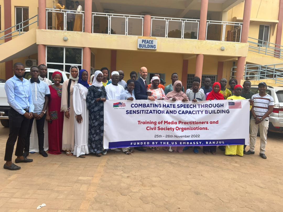 Thrilled to start a 2 days training on combatting hate speech during elections and electoral processes, targeting media Practitioners and Members of the Civil Society. 
"Hate speech degrades a society rather than improve it". By Eric Mehler, Charge d'Aaffairs, <a href="/USEmbassyBanjul/">U.S. Embassy Banjul</a>