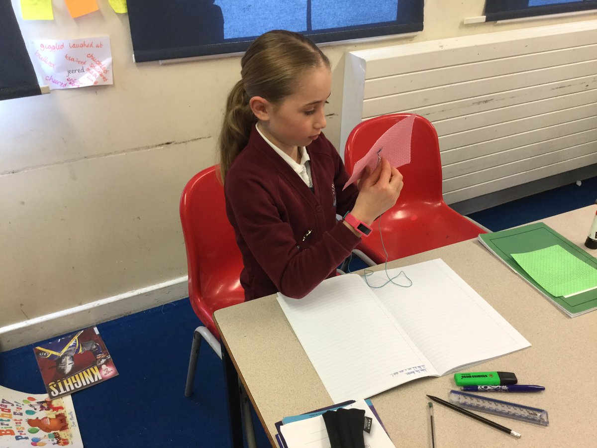 ThamesideSch's tweet photo. We have loved having a go at cross stitch today in DT - for our first attempt we smashed it! #BCFtps #resilience #DTtps #crossstitch https://t.co/L2DlNRGmv9